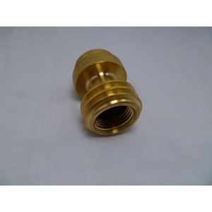 Copper Gas Hose Connector Propane Tank Conversion Adapter Knurled Adjustable Plug In Type - Product Image 3