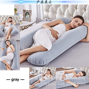 Colchón inflable de PVC ecológico de 125x72x17cm, rectangular, portátil, para cuidado de maternidad y viajes. - Product Image 5