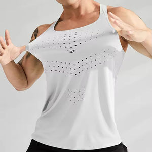 Chaleco Deportivo Atlético Sin Costuras, Ligero, de Secado Rápido, con Cintas Adhesivas, Malla Deportiva, Corte Láser, para Gimnasio, Trail Running, Maratón - Product Image 4