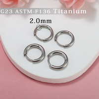 Anneau clicker articulé en titane ASTM F136 hypoallergénique pour piercing de nez, d'oreille (cartilage, hélix) – Plusieurs tailles