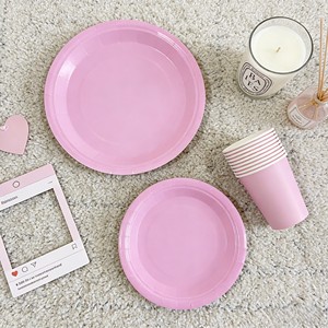 ชุดอุปกรณ์จัดงานเลี้ยงสีพื้น DAMAI ชุดจานชามกระดาษสีพื้นแบบใช้แล้วทิ้ง ขนาด 7 นิ้ว 9 นิ้ว พร้อมถ้วยกระดาษและผ้าเช็ดปาก - Product Image 5