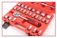 Set di Chiavi a Bussola Metriche Professionali in Ferro Resistente con Cassetta degli Attrezzi per Idraulica e Attività all'Aperto
