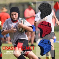 ANTMAX-Protector de cabeza ajustable transpirable, casco de fútbol con bandera de carcasa suave acolchada, gorra Scrum 7V7, casco de rugby para jóvenes y adultos