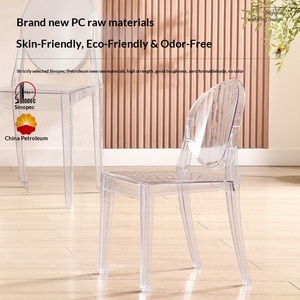 Silla de Comedor Moderna Minimalista de Acrílico Estilo Europeo, Silla Transparente Tipo Cristal, Silla Fantasma, Famosa en Internet - Product Image 1