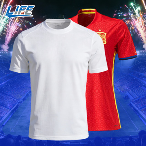 Maillot domicile Espagne <span class=keywords><strong>Euro</strong></span> 2016, kit classique, édition rétro, personnalisable avec nom, numéro et badge de supporter, pour joueur ou fan. - Product Image 1