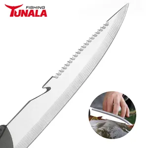 Острый нож для рыбалки из нержавеющей стали с футляром и плавающей ручкой 5,5 дюйма