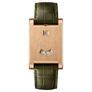 Reloj Rectangular de Pulsera para Hombre, Estilo Vintage Retro de Cuarzo, Correa de Cuero Vacuno, Acero Inoxidable, Resistente al Agua, Cronómetro - Product Image 3