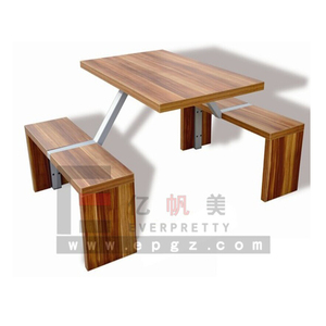 Plateau en bois <span class=keywords><strong>pour</strong></span> 4 personnes et Table à <span class=keywords><strong>manger</strong></span> et <span class=keywords><strong>banc</strong></span> en métal <span class=keywords><strong>pour</strong></span> cantine scolaire - Product Image 1