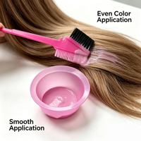 Kit professionnel de bols et pinceaux en plastique pour coloration capillaire – Outils de coiffure pour salon et usage domestique – Idéal pour mélanger les colorants et décolorants