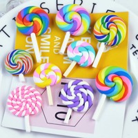 Breloques en résine sucette douce bonbons faits à la main bricolage accessoires alimentaires crème Gel accessoires