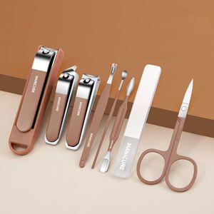Elegante Set de Manicura Portátil Anti-Salpicaduras de Acero Inoxidable, Cortaúñas, Tijeras, Empujador de Cutículas con Espejo para Mujeres y Hombres - Product Image 2