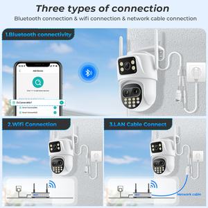 <span class=keywords><strong>BESDER</strong></span> 8MP caméra IP PTZ 4K trois objectifs sans fil 2.8mm 12mm objectif 8X Zoom optique AI détection de mouvement Wifi caméra de vidéosurveillance - Product Image 6