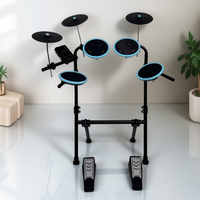 AIERKE DD01 Instruments de percussion professionnels, batterie électronique légère pour débutants et enfants