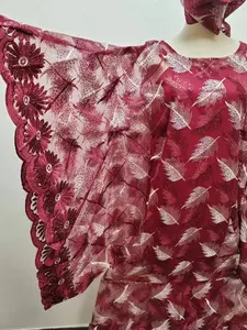 L7632 ropa de mujer africana Dashiki Abaya elegante suelto largo de noche Maxi vestidos + <span class=keywords><strong>falda</strong></span> interior y bufanda 3 tamaño libre - Product Image 2