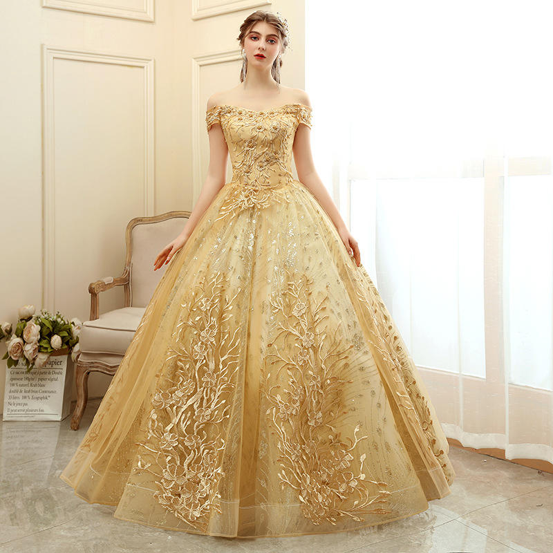 ball gown full sleeve floor length gown