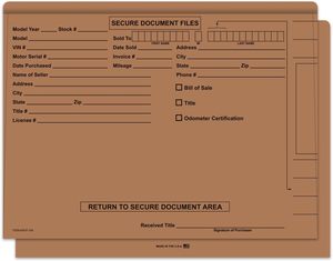 Enveloppe de carnet de bord de véhicule, <span class=keywords><strong>dossier</strong></span> de transaction automobile, feuille de suivi, livre de comptabilité, registre de concessionnaire, papier exclusif pour agent de vente - Product Image 5
