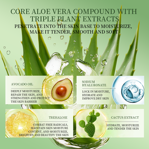 BANGWEI OEM ODM produits de beauté vente en gros ensemble de soins de la peau ensemble d'emballage de soins de la peau Gel d'<span class=keywords><strong>Aloe</strong></span> <span class=keywords><strong>Vera</strong></span> Gel d'<span class=keywords><strong>Aloe</strong></span> <span class=keywords><strong>Vera</strong></span> crème - Product Image 4