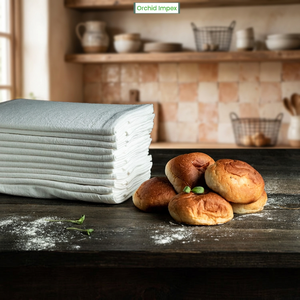 Serviette de cuisine en coton biologique de qualité supérieure, séchage rapide, haute absorption, certifiée GOTS, vendue largement par Orchid Impex - Product Image 2