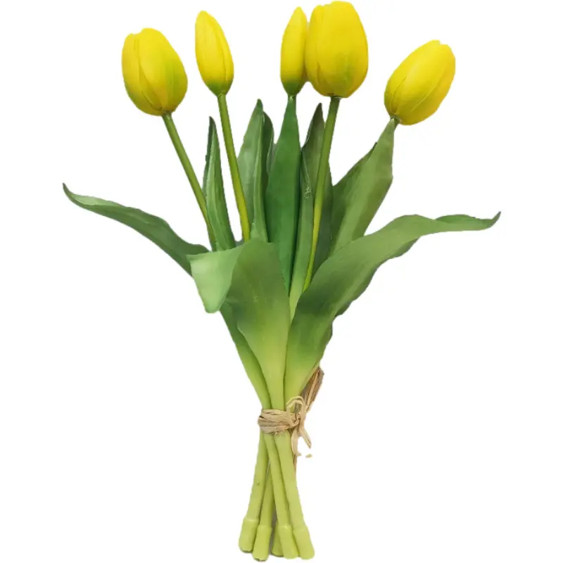 Senmasine Faux PU Tulip fiori artificiali tulipani Bouquet per la casa fornitori di decorazioni per matrimoni arancione viola bianco rosa giallo