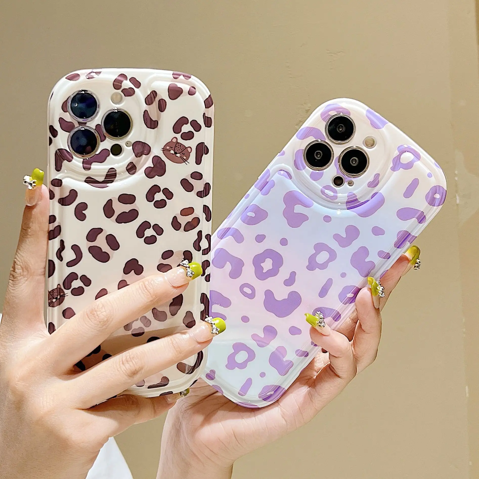 Luxury Black Pink IMD Print Leopard Pattern Soft Shockproof Camera Lens Protective Phone Case For IPhone 14 13 11 Pro 12 XS