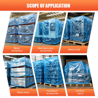 Sac en plastique PE VCI sur mesure, anti-rouille, barrière contre l'humidité, housse en plastique VCI pour le stockage de machines lourdes, anti-corrosion