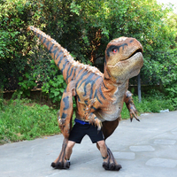 Disfraz de Dinosaurio Animatrónico, Robot Dinosaurio Caminante, Animatrónicos de Halloween, Decoraciones de Halloween de Tamaño Real