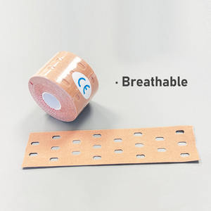 BLUENJOY bande de kinésiologie athlétique coton élastique imperméable à l'eau motif perforé personnalisé rouleau de kinésiologie prédécoupé adhésif amical - Product Image 4