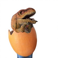   Marionnettes de dinosaures réalistes en tissu pour bébés, pour une utilisation scolaire, en intérieur et en extérieur, pour les enfants, les parcs d'attractions