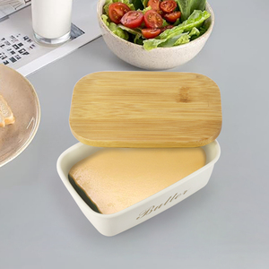 Mantequillera Grande con Tapa, Contenedor de Mantequilla para Encimera con Tapa Hermética, Mantequillera para Refrigerador, Soporte para Guardar Mantequilla, Blanco - Product Image 2