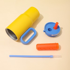 Cold Keeping Cup Insulated Tumbler With Handle <b>Large</b> Capacity Portable Drink <b>Mug</b> For Travel - Product Image 2