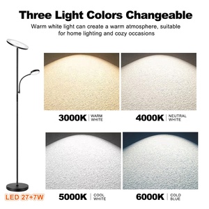 Nhà Máy Thẩm Mỹ Thông Minh Dài Màu Đen Phòng Ngủ Thay Đổi Độ Sáng Đứng Phòng Khách Bắc Âu Sang Trọng LED Hiện Đại Đèn Sàn - Product Image 4