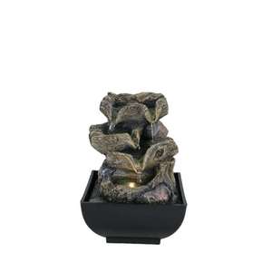 Fontaine d'eau de luxe à énergie solaire de table d'intérieur avec baril à <span class=keywords><strong>whisky</strong></span>, 8 pouces, en résine, design à étages, installation facile - Product Image 5