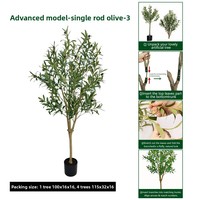 Arbre d'olivier artificiel de qualité supérieure avec tronc texturé, plante artificielle en pot pour la décoration intérieure et extérieure du balcon