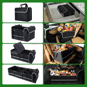 Organisateur de coffre de voiture pliable avec compartiment isotherme pour aliments, boissons, équipement de <span class=keywords><strong>camping</strong></span> et aventures en plein air - Product Image 5
