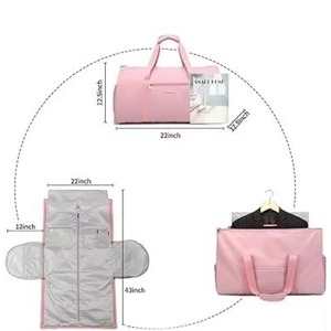 Sac de voyage convertible pour vêtements BSCI pour femmes, sacs à vêtements tendance pour le voyage avec pochette à chaussures 2 en 1, valise suspendue - Product Image 2