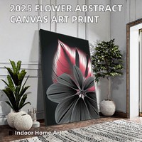 2025 Vendita Calda Stampa Digitale Originale su Tela con Arte Astratta Floreale, Stampe a 6 Colori per Decorazione Domestica