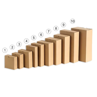 Boîte cadeau en carton brun pliable et recyclable, impression personnalisée, pour emballage de chaussettes et de fourrures, avec couleur et logo personnalisés