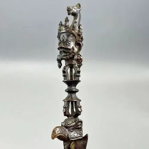 Cổ điển đồng Tây Tạng phurba Nghi Lễ Dao găm, tạo tác tinh thần phật giáo, trang trí tôn giáo sưu tập - Product Image 3