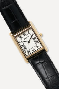 Reloj Clásico Cuadrado Ancho GBHW, Dorado y Negro, Reloj de Pulsera de Cuarzo con Caja de Acero Inoxidable y Correa de Cuero, Estilo Lujoso - Product Image 5