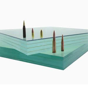 8 + 1.52 + 8 + 1.52 + 8mm a prova di proiettile Anti-balistica sicurezza di sicurezza stratificato vetro temperato Anti pistola pistola fucile per la banca - Product Image 1