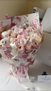 Original high-end Mother's Day flower packaging <b>paper</b> with exquisite craftsmanship and embossed floral packaging materials - Product Image 3