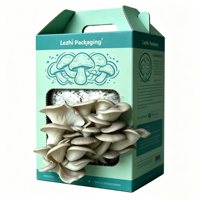 Coffrets cadeaux écologiques pour kits de culture de champignons, boîtes d'emballage biodégradables en papier pour la culture de champignons