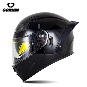 Casque modulaire SOMAN F2 avec double visière, homologué DOT, en ABS, avec spoiler, compatible OEM, Capacete <span class=keywords><strong>Moto</strong></span> - Product Image 5