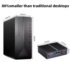 Q730P Qotom Q730P มินิพีซีแบบสองพอร์ตแลน Celeron J4105 เดสก์ท็อป DP พีซี มินิคอมพิวเตอร์ - Product Image 5