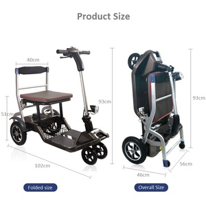 Scooter électrique pliable pour handicapés KSM-907, personnalisé, pas cher, pliable pour un rangement facile, scooter léger pour la mobilité, usine OEM - Product Image 4