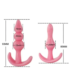 4PCS TPE Anal Butt Plug Set Butt Massager Trainer Kit Anal Plugs Sex Toys for Men Women Adult Sex Toys