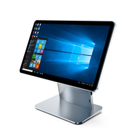 Terminal POS de pantalla táctil de aluminio de 15,6 "todo en uno de alta calidad, sistema de caja registradora de gama alta ultrafino