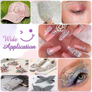 Kit de strass en résine Silverback 3mm à dos plat non thermocollant pour nail art, loisirs créatifs et décoration GZ RTS Commande mixte en gros - Product Image 3