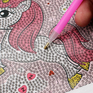 Kit Pittura Diamante Fai-da-Te per Bambini, Ricamo con Strass Rotondi, Mosaico <span class=keywords><strong>di</strong></span> <span class=keywords><strong>Cavallo</strong></span>, <span class=keywords><strong>Immagine</strong></span> Cartoon, Miglior Regalo per Bambini - Product Image 4