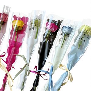 Bolsa de flauta para <span class=keywords><strong>una</strong></span> sola flor de <span class=keywords><strong>sirena</strong></span>, envoltura impermeable de OPP para floristería, para regalos de festival y ramos - Product Image 1